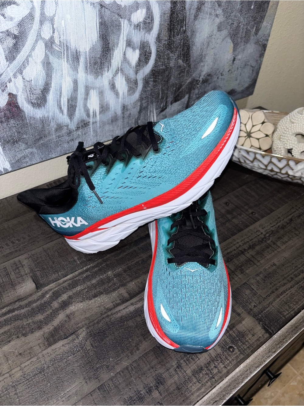 HOKA Clifton 8 running shoes MENS SZ 10.5 - Picture 16 of 16